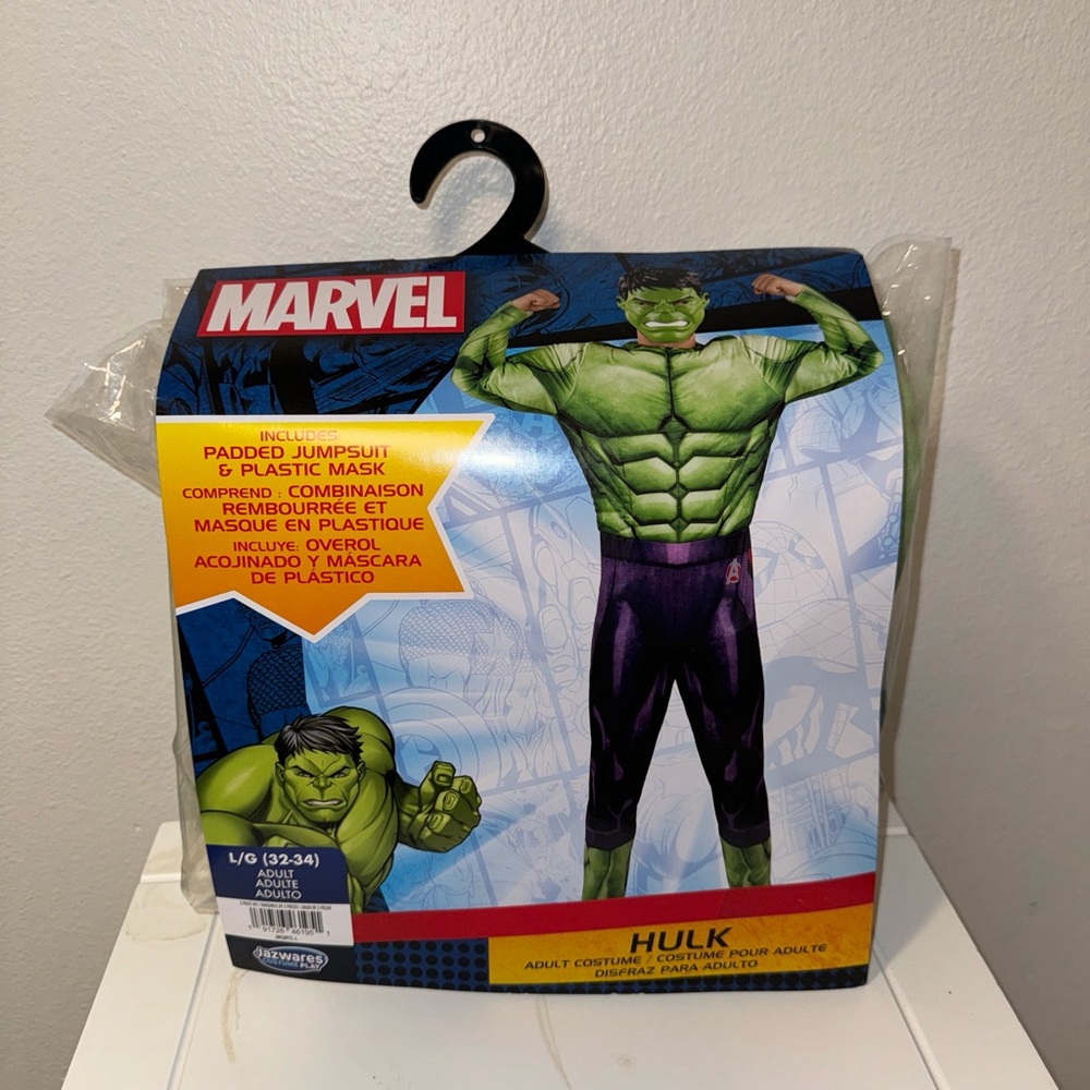 Marvel Incredible Hulk Qualux Jazwares Halloween Costume Men Size Large (32-34)